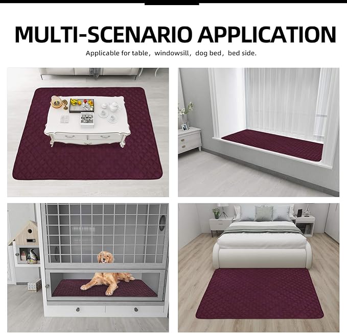 Easy-Going Sectional Couch Covers for Dogs L Shape Sofa Cover Reversible Sofa Slipcover Chaise Lounge Cover Furniture Protector Cover for Pets Dog Cat (42 x 68 inches, Wine/Wine)