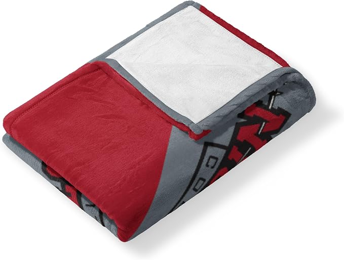 Northwest NCAA Silk Touch Throw Blanket, Ultra Soft Plush Polyester, Lightweight Warm Decorative Fan Gift, 46 x 60 in