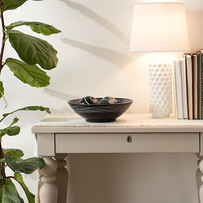 Wood Gifts & Decor Artisan Deco Bowl and Ball Centerpiece