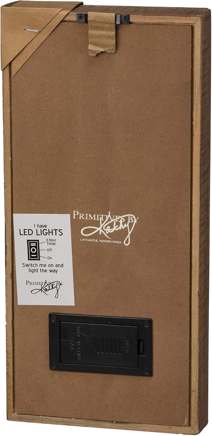 Primitives by Kathy LED String Art Box Sign, 6 x 12.5-Inches, Model:34622