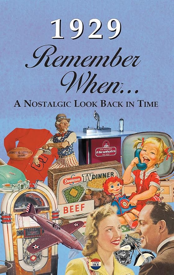 KardLet 1929 REMEMBER WHEN CELEBRATION Birthdays, Anniversaries, Reunions, Homecomings, Client & Corporate Gifts RW1929 blue