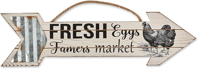 DII Farmhouse Wall Art Sign, Arrows, 3 Piece