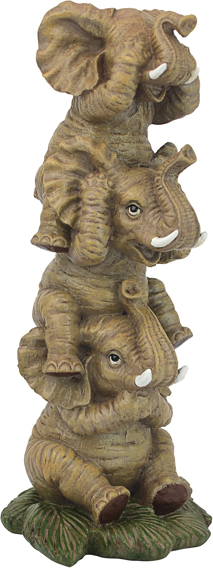 Design Toscano NG33769 Hear-No, See-No, Speak-No Evil Stacked Elephants Collectible Statue, Single,Medium