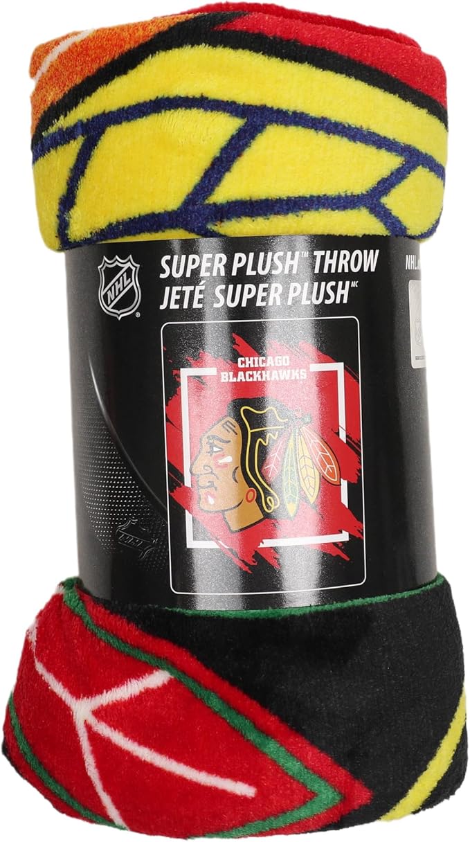 Northwest NHL Chicago Blackhawks Micro Raschel Throw Blanket, 46" x 60", Dimensional