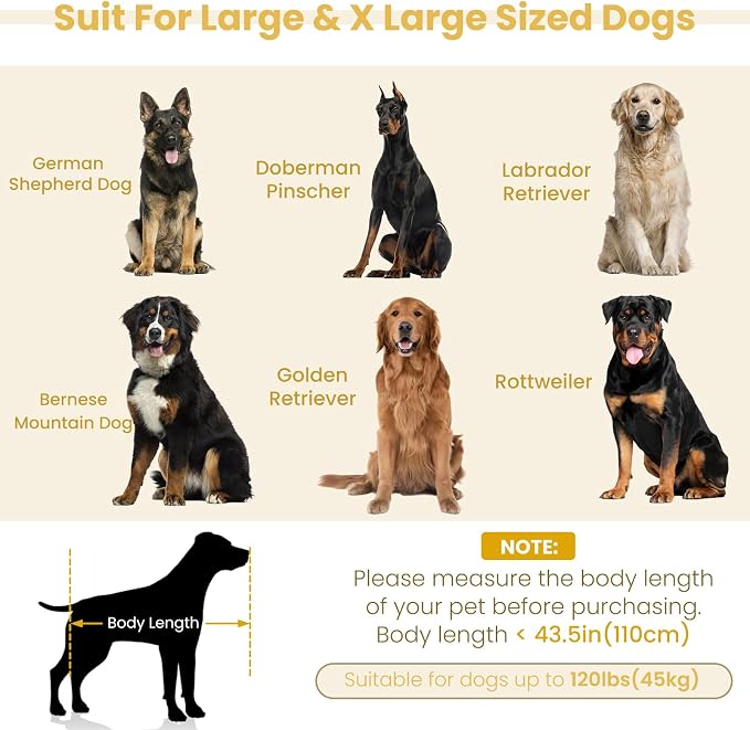 51" XL Dog Bed Couch, Elevated Large Dog Sofa with Backrest and Armrests, Soft Memory Foam Extra Large Pet Bed with Removable Cushion, Durable Linen Pet Couch Furniture, Dark Gray