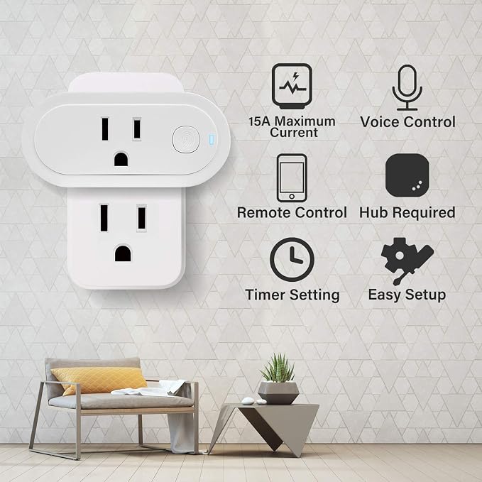 Sengled Smart Plug, S1 Auto Pairing with Alexa Devices, Energy Monitoring, Smart Outlet Remote Control, 15A Smart Socket, 1800W, Timer & Schedule, Bluetooth Mesh Smart Home, Hub Required, 4-Pack