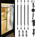 TORCHSTAR 6pcs 12 Inch LED Safe Lighting Kit, Rocker Switch, 5CCT | Dimmable, UL Power Adapter, Input 100-240V, Linkable Gun Safe Light Bars, 900LM, for Under Cabinet Locker Closet Showcase