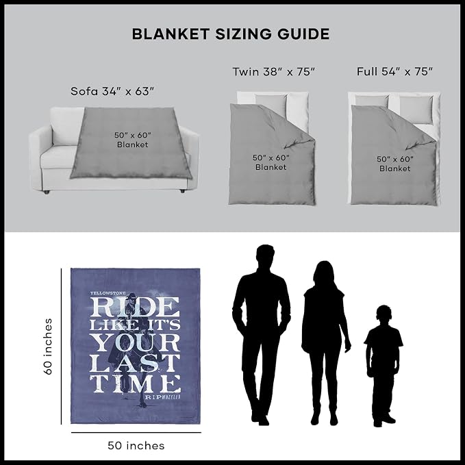 Northwest Yellowstone Silk Touch Sherpa Throw Blanket, 50" x 60", Last Time