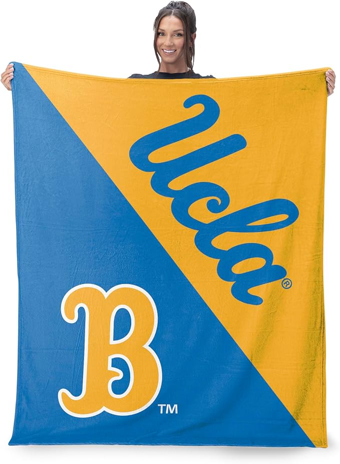 Northwest NCAA Silk Touch Throw Blanket, Ultra Soft Plush Polyester, Lightweight Warm Decorative Fan Gift, 46 x 60 in
