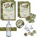 Amanda Creation Top Secret Camouflage Army Soldier Birthday Party Bundle Includes 20 Invitations & Thank You Cards & Envelopes + 2 Sizes of Stickers, & Water Bottle Labels!