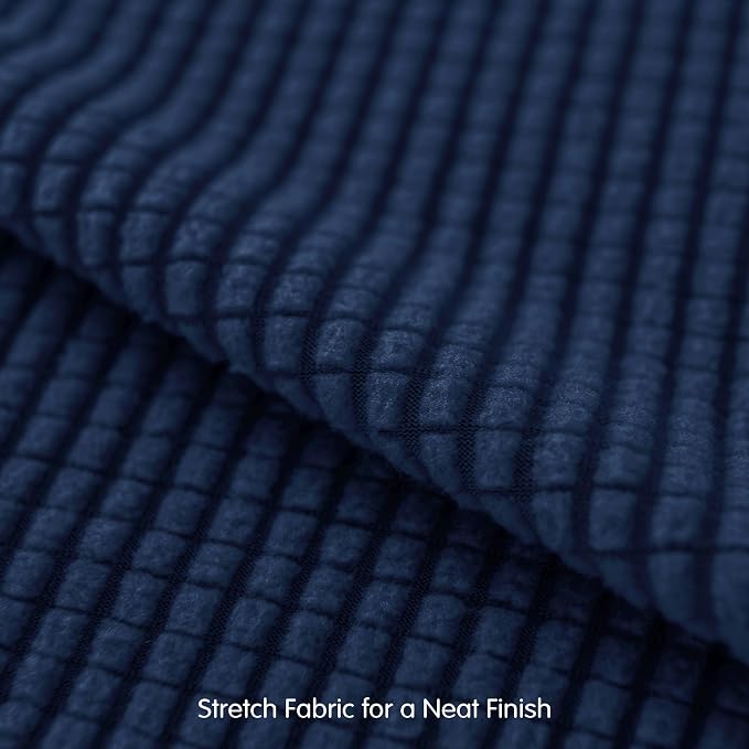 SUBRTEX 7 Pieces Stretch Sofa Slipcover Sets Couch Cover Sets Backrest Cushion Covers Furniture Protector Collection Set for Oversize Sofa Loveseat Chair Slip Covers(Large, Navy)