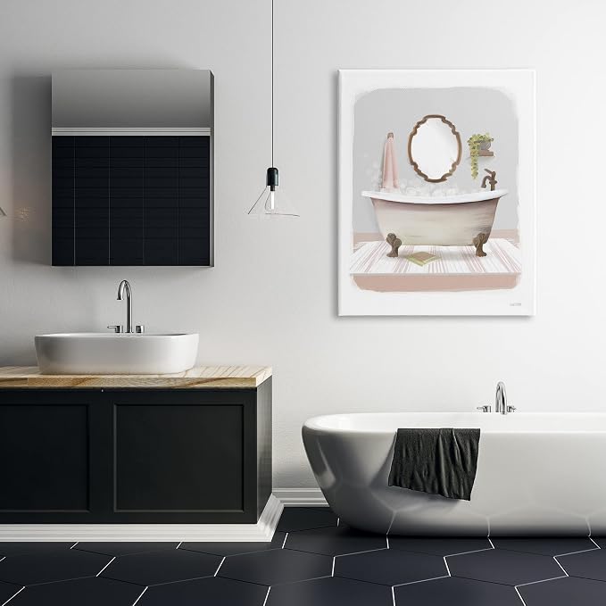 Stupell Industries Bubble Bath Tub Bathroom, 36 x 48 Inch Canvas Wall Art | Stupell Industries · By House Fenway · Ready to hang · Perfect for bathroom decor · Made in USA