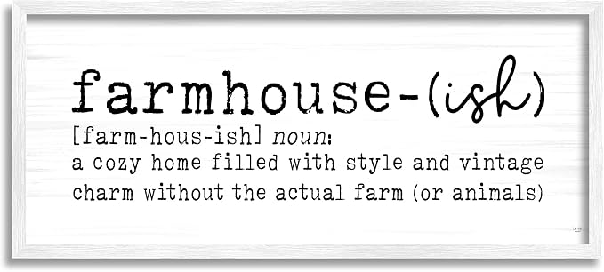 Playful Farmhouse Definition Sign Birch, 13 x 30 Inch Framed Giclée Print | Stupell Industries · Ready to hang once unboxed · Great for casual decor · Made in USA