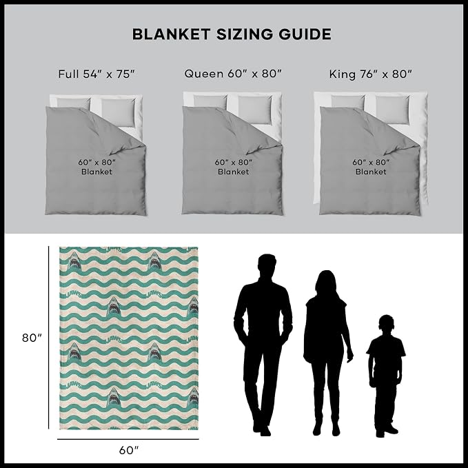Northwest Jaws Psychedelic Sea Silk Touch Throw Blanket 60x80 inches