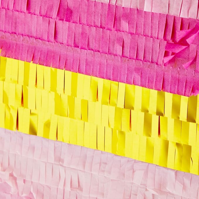 Sparkle and Bash Pull String Pinata - 16 x 13 x 3 In, Pink & Gold Ombre - Heart Shaped Pinata for Girls' Birthday Party Supply & Decoration