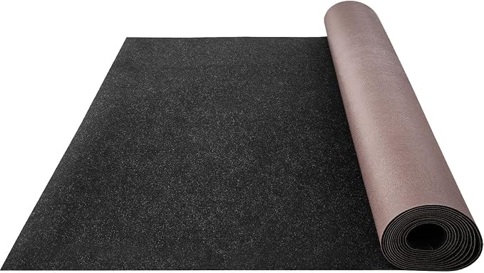 Happybuy 6 ft x 23 ft Black Marine Carpet for Boats Waterproof - 0.18" Thick Indoor Outdoor Rug Carpet Roll for Home Patio Porch Deck