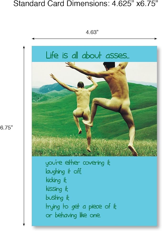NobleWorks 20 Assorted Box Set Funny Birthday Notecards w/Envelopes for Men, Women (2x10 Designs) Naughty Humor A Very Funny Birthday AC5979BDG-B2x10