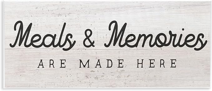 Rustic Kitchen Meals, 7 x 17 Inch Mounted Print on Wall Plaque | Stupell Industries · By Lil' Rue · Ready to hang · Cozy country charm for kitchen or dining room · Made in USA