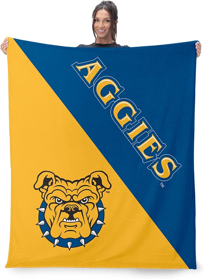 Northwest NCAA Silk Touch Throw Blanket, Ultra Soft Plush Polyester, Lightweight Warm Decorative Fan Gift, 46 x 60 in
