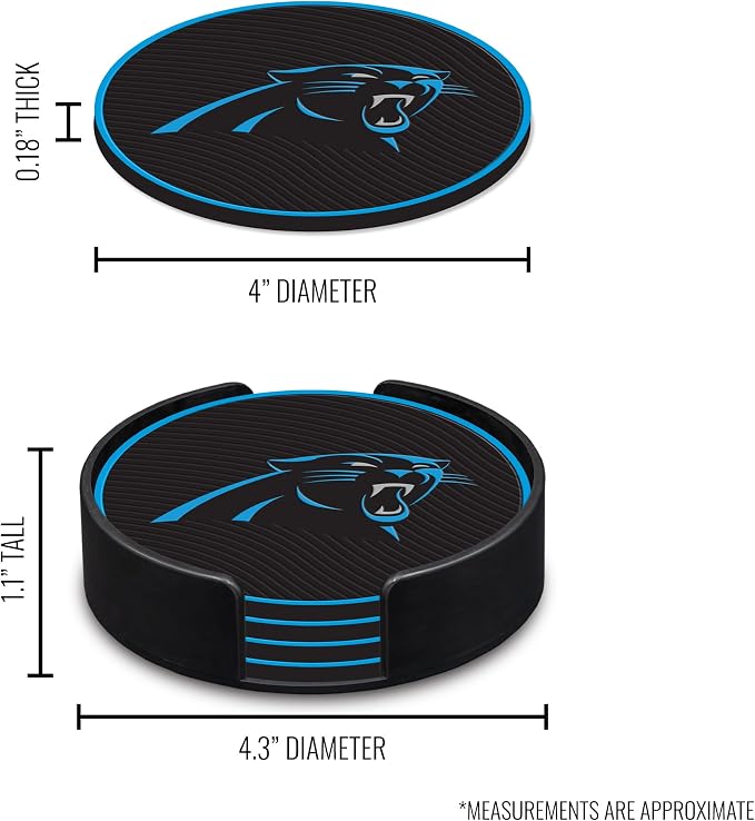 Rico Industries NFL Football Classic Favorites: PVC Coaster Set (4-Pack)