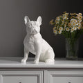 Hi-Line Gift Ltd. 10" H French Bulldog Statue in White Home Decor Indoor Use Only