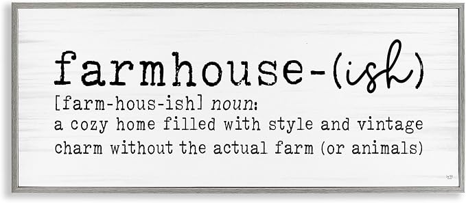 Playful Farmhouse Definition Sign Birch, 13 x 30 Inch Framed Giclée Print | Stupell Industries · Ready to hang once unboxed · Great for casual decor · Made in USA