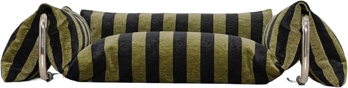 2-in-1 Human & Pet Elevated Dog Sofa, Striped Couch with Metal Frame & Foam, Indoor Pet Furniture