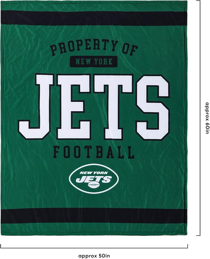 FOCO NFL Unisex-Adult NFL Team Logo Property 60" x 50" Sherpa Plush Throw Blanket