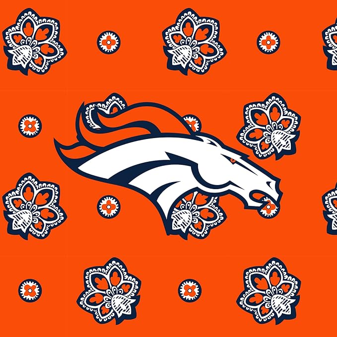 Vera Bradley Women's Fleece NFL Oversized Throw Blanket (Multiple Teams Available), Denverbroncosonorange/Navybandana, One Size