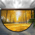 Autumn Half Round Doormat Non-Slip Semi Circle Rug Half Moon Mat | Yellow Tree Washable Soft Absorbent Indoor Outdoor Entrance Kitchen Bathroom Sink Patio Welcome Fireplace Floor Rug