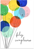 Hallmark Business Bulk 25 Pack Spanish Birthday Cards for Customers (Feliz Cumpleaños Balloons), 5 x 7 Cards, Message Inside, Envelopes Included