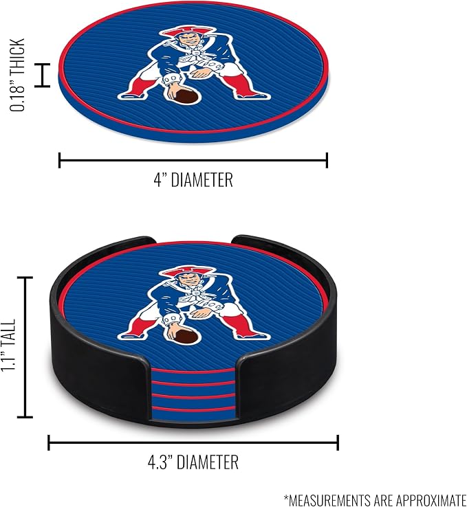 Rico Industries NFL Football Classic Favorites: PVC Coaster Set (4-Pack)