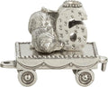 DANFORTH – Birthday Train Candleholder (6- Kitten) – Handcasted Pewter Birthday Party Decorations - Made in USA
