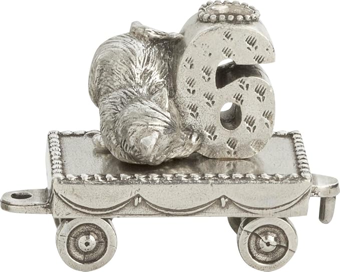 DANFORTH – Birthday Train Candleholder (6- Kitten) – Handcasted Pewter Birthday Party Decorations - Made in USA