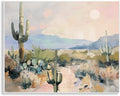 Prairie Desert Cacti Landscape, 11 x 14 Inch Mounted Print on Wall Plaque | Stupell Industries · By Annabelle Hall · Ready to hang once unboxed · Made in USA