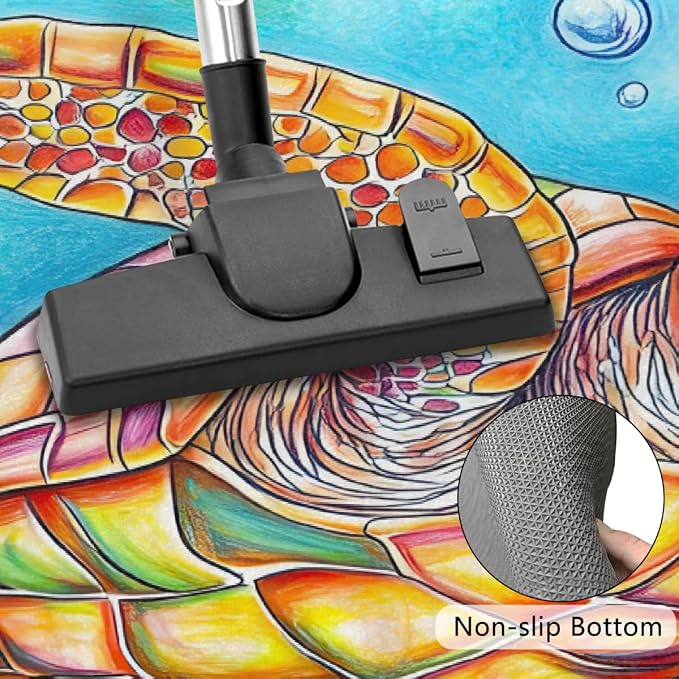 Sea Colorful Turtle Half Round Door Mat Non-Slip Semi Circle Rug Washable Half Moon Floor Rug Absorbent Bathroom Area Rugs for Outdoor Indoor Fireplace Mat Entryway Kitchen Decor Rugs