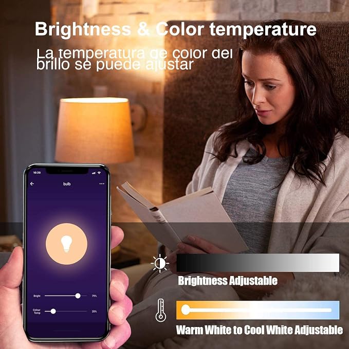 OHLUX GU24 Smart Light Bulbs Compatible with Alexa, 10W 900LM Super Bright, RGBCW Color Changing GU24 LED Bulb, 120V 100W Halogen Replacement, 2Pack