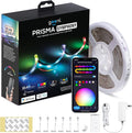 Geeni Prisma Symphony Smart LED Strip Lights, RGBIC Neon Color Changing WiFi Lights with App Remote Control and Music Sync, Compatible with Alexa and Google Home, 16.4 ft