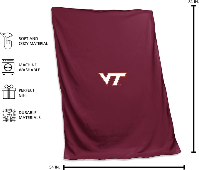 Logo Brands NCAA Unisex-Adult Sweatshirt Blanket