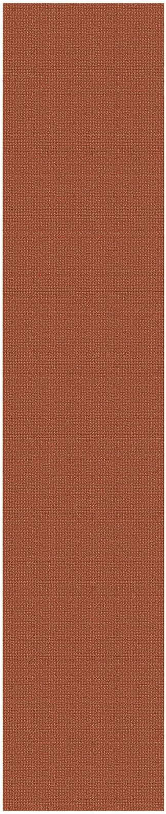 IOHOUZE Washable Runner Rug 2x10 Non Slip Rubber Backed Long Hallway Runner Entryway Runner Indoor, Kitchen Rugs Woven Cotton Floor Carpet for Hall Entrance, Burnt Orange/Tan