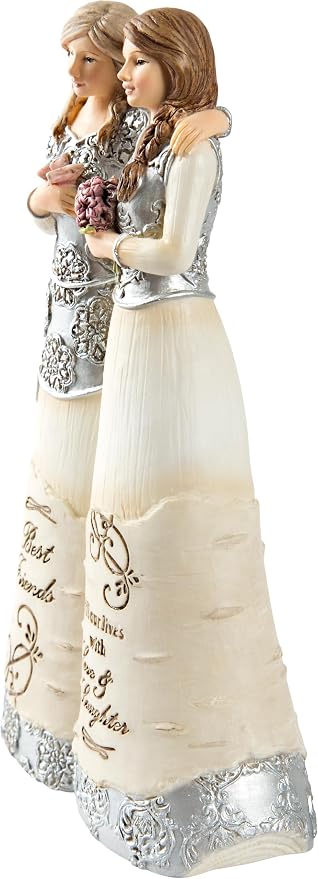 Pavilion Gift Company - Best Friends Fill Our Lives with Love & Laughter - 6 Inch Collectible Elements Double Angel Figurine