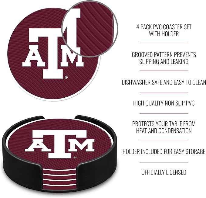 Rico Industries NCAA 4pack Coaster Set - Classic Favorites