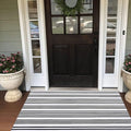 Black and White Striped Outdoor Rug Front Porch Rug 27.5"x43" Cotton Hand-Woven Welcome Mats Layered Door Mats for Front Porch/Entryway/Laundry Room/Bedroom/Outdoor