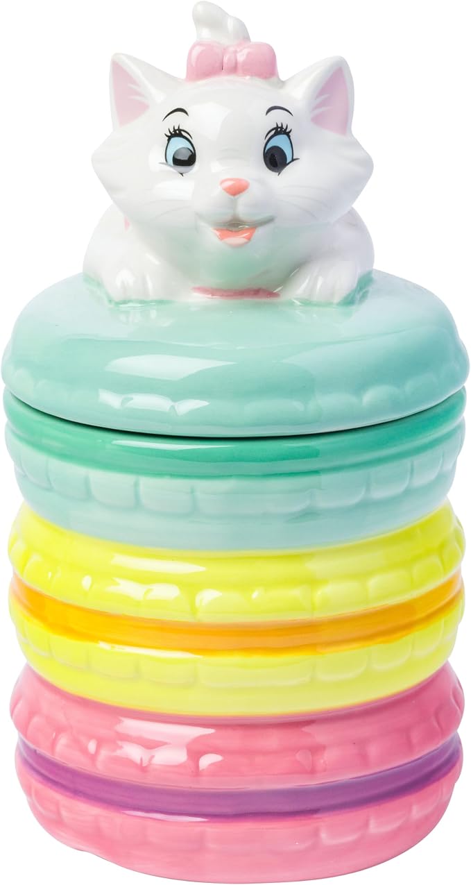Silver Buffalo Disney Aristocats Marie, 3D Sculpted Snack Jar | Small Size, Ceramic, 4” x 4.85”, 7