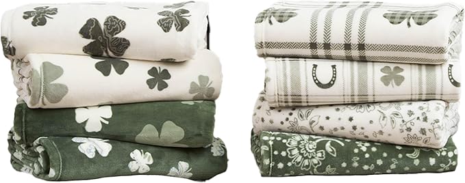 Lucky Brand 50" x 70" Plush Throw Blanket, Bandana White Blanket for Sofa or Bed