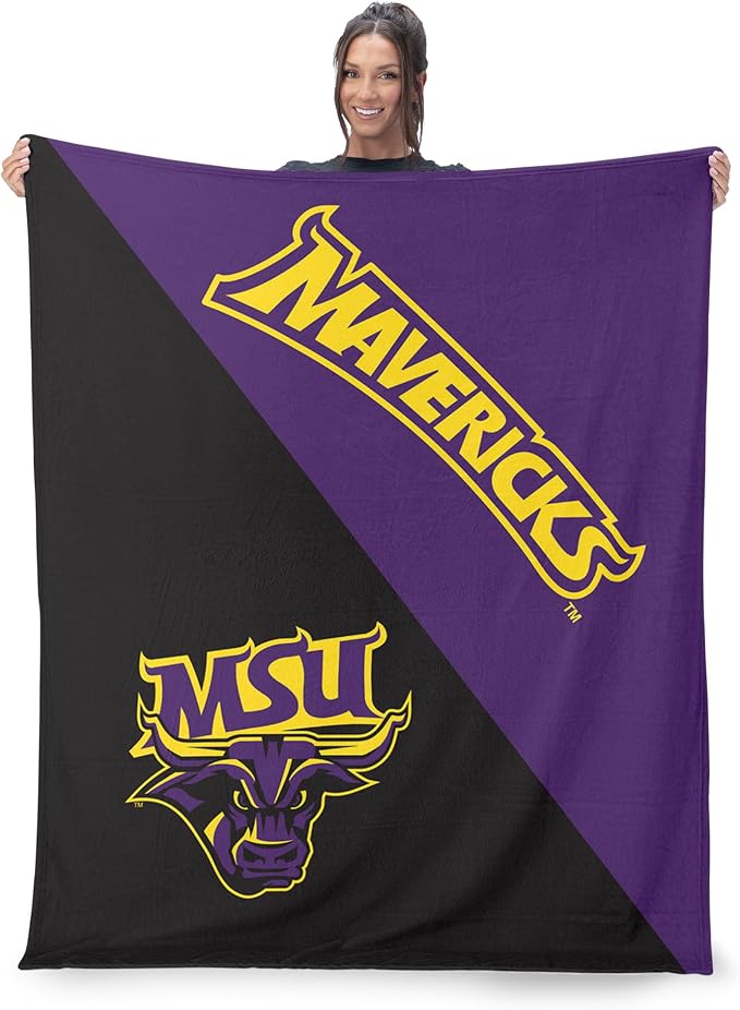 Northwest NCAA Silk Touch Throw Blanket, Ultra Soft Plush Polyester, Lightweight Warm Decorative Fan Gift, 46 x 60 in