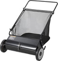 26-Inch Extra-Wide Push Lawn Sweeper with 4-Brush System,7 Cu.ft. Heavy-Duty Mesh Bag Collector, Height-Adjustable Manual Push Sweeper for Leaves, Grass Clippings & Yard Debris, Durable Steel Frame