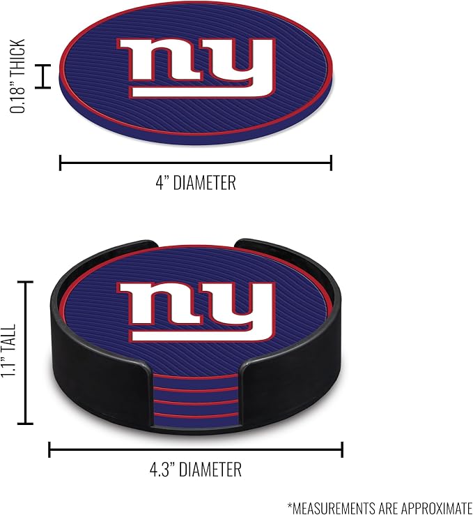 Rico Industries NFL Football Classic Favorites: PVC Coaster Set (4-Pack)