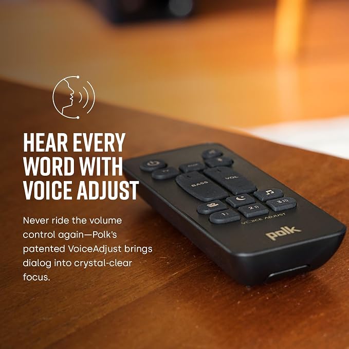 Polk Audio Signa S2 Sound Bar for Smart TV with Subwoofer, Wireless – Exclusive VoiceAdjust Technology, Ultra-Slim Design, Works with 4K & HD TVs, HDMI & Optical, Bluetooth, Wireless Streaming