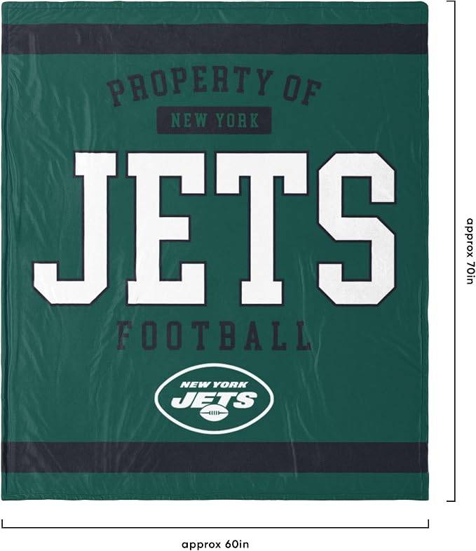 FOCO New York Jets NFL Team Property Of Sherpa Fleece Blanket